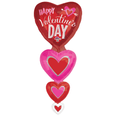 Valentine Vertical Hearts Multi-Balloon