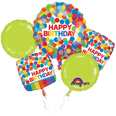 Primary Rainbow Birthday Bouquet Of Balloons 