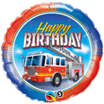 18" Fire Truck Birthday Balloon