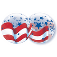 22" Patriotic Stars & Stripes Bubble Balloon 