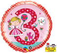 18" 3rd Birthday Princess Polka Dots by Rachel Ellen Designs