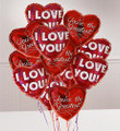 One Dozen Romance Mylar Balloons
