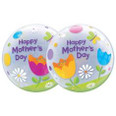22" Happy Mother's Day Floral Bubble Balloon