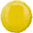 18" Soft Yellow  Round-Circle Foil Balloon