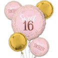 Sixteen Blush Bouquet Of Balloons