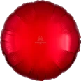 18" Metallic Red Circle-Round Foil Balloon