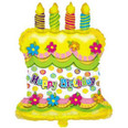28" Happy Birthday Cake Super Shape Mylar Foil Balloon 