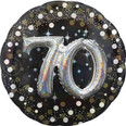 36" Sparkling Birthday 70 Holographic Multi-Balloon