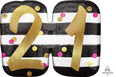 25" Jumbo Pink & Gold Milestone 21 Foil Balloon