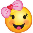 19" Happy Emoji With Bow JuniorShape