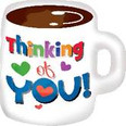 Thinking of You Coffee Mug SuperShape Balloon