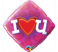 Love Heart U Mylar Balloon