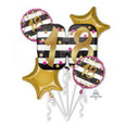 Pink & Gold Milestone 18th Birthday Balloon Bouquet