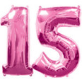 15Th Birthday Pink Numbers