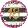 18" Pink and Gold Milestone 18th Birthday