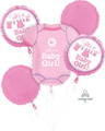 With Love  Baby Girl Balloon Bouquet Shower Kit