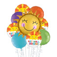 Multicolor Get Well Soon Sunshine Deluxe Balloon Bouquet