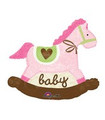 Baby Girl Rocking Horse Shape