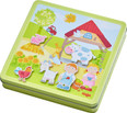 HABA Peter and Pauline's Farm Magnetic Game with 4 Background Scenes in Storage Tin