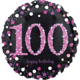 18" Pink Celebration 100th Birthday Holographic