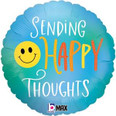 18" Sending Happy Thoughts Smiley Balloon