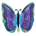  31" Painted Purple Butterfly Supershape