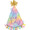 Holographic Opal Party Hat Balloon By Betallic UPC # 030625359603