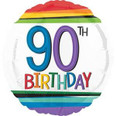 18" Rainbow Birthday 90th