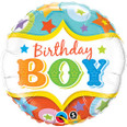 18" Birthday Boy Circus Stars Foil Balloon