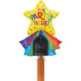 The Party's Here Birthday Star Mailbox Balloon