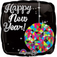 18" Square Happy New Year New York Ball Drop Foil Balloon