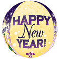 Happy New Year Cheers Orbz Foil Balloon