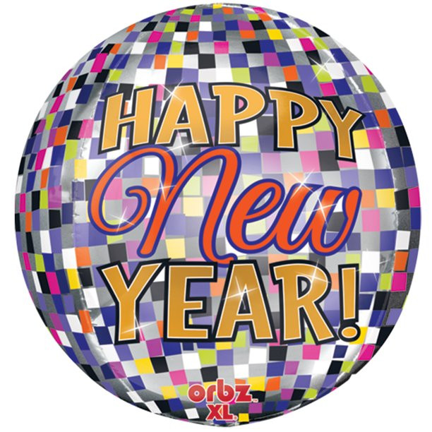 Happy New Year Disco Ball Drop Orbz 15