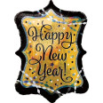 27" Jumbo Happy New Years Streamers & Sparkles Foil Balloon
