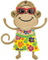 33" Anagram Luau Monkey with Glasses Supershape
