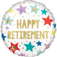 18" Retirement White Stars