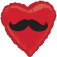 18" Mustache Heart