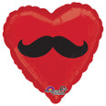 28″ Mustache Heart