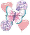 Flutters Butterfly Birthday Bouquet of Balloons