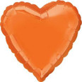 Metallic Orange Foil Heart Balloon