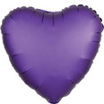 18" Royale Purple Sateen / Satin Heart Balloon