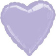 18" Metallic Lilac Sateen / Satin Foil Heart Balloon
