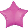 Bright Pink - Bubble Gum Foil Star Balloon
