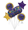 A Night In Disguise Mask (Mardi Gras) Balloon Bouquet