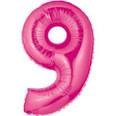 40" Megaloon Number 9 Pink