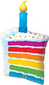 37" Rainbow Cake & Candle Shape