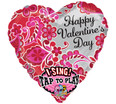 29" Singing Happy Valentines Day Sweet Paisley