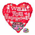29" Singing I Want You Valentine Balloon