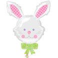 34" Bunny Head SuperShape Easter Foil Balloon