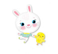 Bunny and Chick SuperShape Foil Balloon